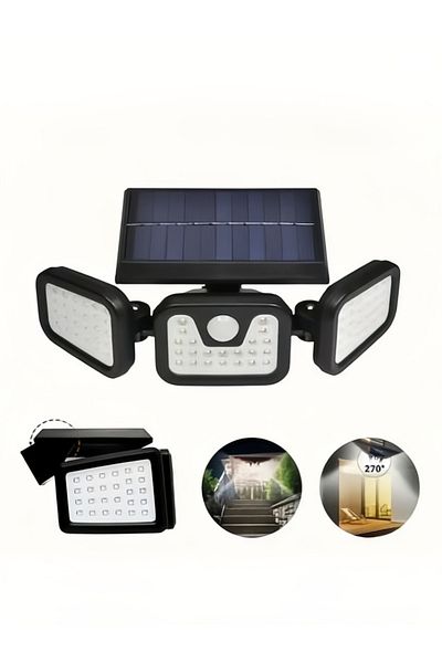 COOYA مصباح حائط يعمل بالطاقة الشمسية، مستشعر حركة PIR، فائق السطوع، 19x9.5x15.8 سم، IP65، للاستخدام الخارجي