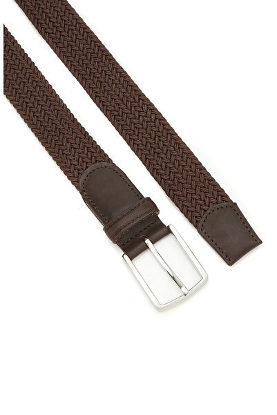 George Hogg Kahverengi Örgü Erkek Kemer
