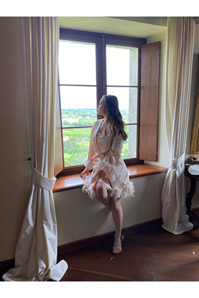 Before To Be Bride Somon tam tüylü sabahlık