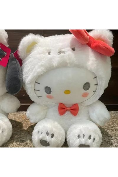 Choice 25cm-A 20CM Sanrio Plushies Hello Kitty Cinnamonroll Kuromi Pochacco Stuffed Plush Doll Cos Bear Cut