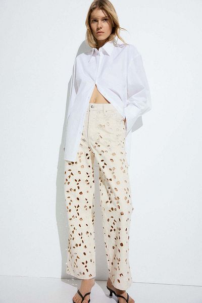 H&M Broderie anglaise jeans