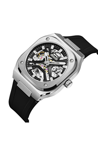 Slazenger SL.9.2415.1.01 Men Automatic Display Watch & Silicone Strap Black