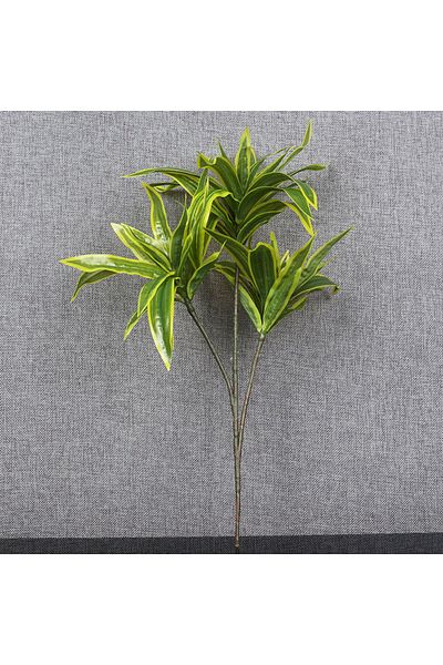 Choice QianXiaoBaiHeZhu 36cm 3 Heads Artificial Palm Tree Plastic Bamboo Branch Tropical Potted Plants Fake