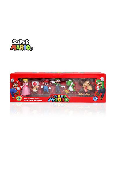 Choice 6pcs With box 6pcs/set Super Mario Bros PVC Action Figure Toys Dolls Model Set Luigi Yoshi Donkey Ko