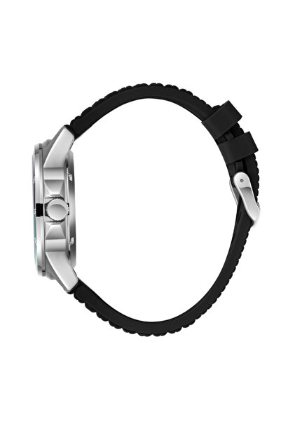 Slazenger SL.9.2412.1.01 Men Automatic Display Watch & Silicone Strap Black