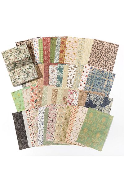Choice G 100 pcs Vintage material Diary Album background paper DIY decoration colored paper Scrapbooking J.