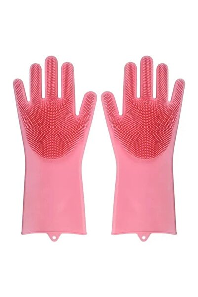 Choice قفازات غسيل الأطباق الوردية قفازات غسيل الأطباق المطاطية السحرية المصن...