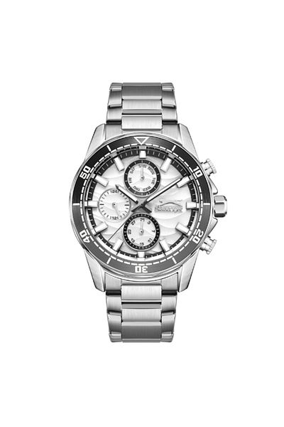 Slazenger SL.9.2396.2.07 Men Multi Function Display Watch & Metal Strap Silver
