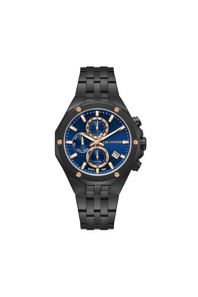 Lee Cooper LC08104.690 Men Multi Function Display Watch & Metal Strap Black