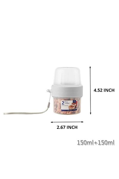 Choice 1pc 150add150ml 1pc Double Layer Container For Fresh-Keeping Plastic Container For Fresh-Keeping Sea