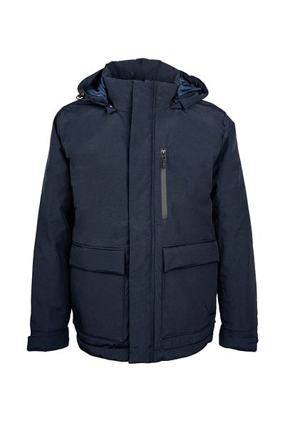 Hatemoğlu Μπλε Navy Regular Fit Judge γιακά με κουκούλα