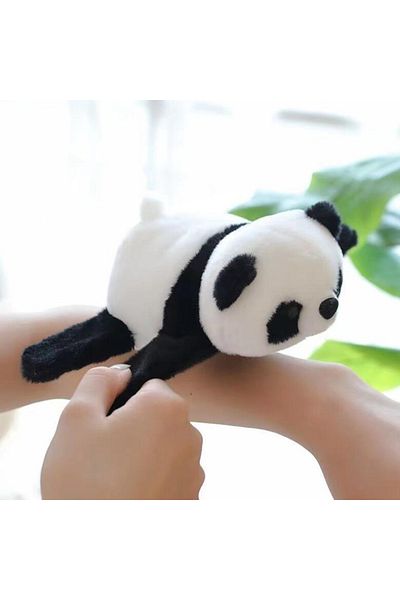 Choice Double Rings 1pc Kawaii Animal Slap Snap Wrap Wristband Bracelet Panda Plush Hand Ring Wristband For