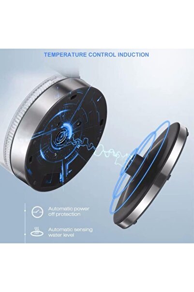 Generic Electric Glass Cordless Kettle 1.8L With Led Light And Auto-Shut Off Function 1500W