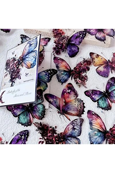 Choice4 A 30 PCs Butterfly Flower Themed DIY Decorative Stickers Pack Decorat...
