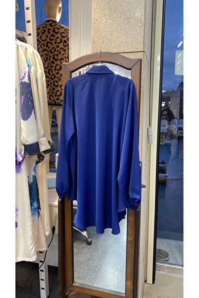 PERA MODA Оверсайз-крій, балонний рукав, довгі пліси, елегантна жіноча туніка-сорочка