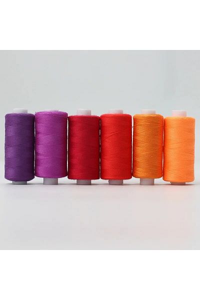 Choice Xx-6hs-3z 6pcs/pack Assorted Colors Sewing Thread Polyester Sewing Thread, For Domestic Diy Sewing A
