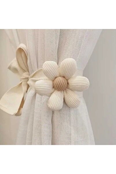 Choice ربطات ستائر زهور ثلاثية الأبعاد باللون الأبيض الأرزي ربطات ستائر السيا...