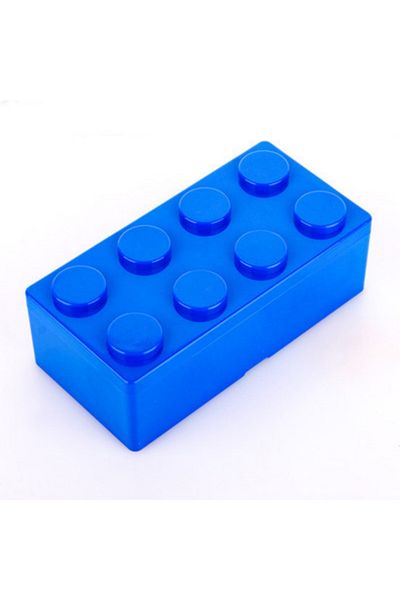 Choice JM-Large-Blue Building Blocks Storage Box Desktop Organizer for Sundries Jewelry Makeup Stationery S