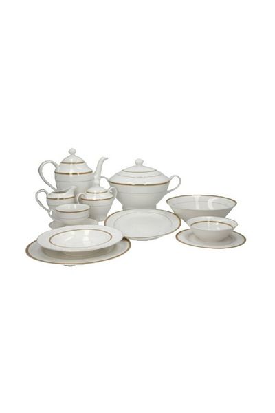 Bien Servi 47-Piece Elegant Design High Quality Newbone Dinner Set
