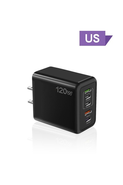 Choice US BLACK PD 5 Port USB Charger Fast Charging QC3.0 USB C Type C Mobile Phone Charger For iPhone Huaw