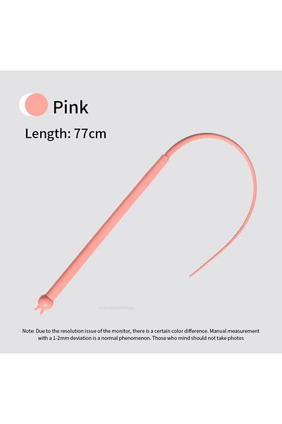 Choice Pink Simulated Mouse Tail Cat Toy Cat Teaser Funny Stick Silicone Long Tail Pet Interactive Toys For