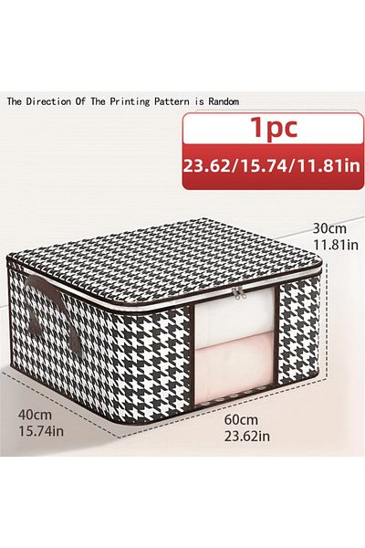 Choice L 60X40X35CM Visible Large Capacity Storage Box Portable Household Clothes Organizer With Handles Fo