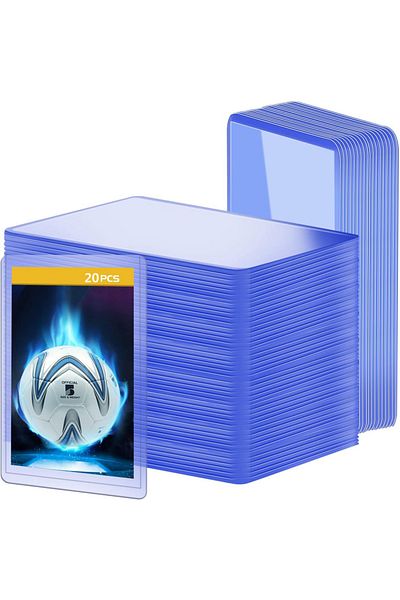 Miniso 20pcs Blue opp bag 20pcs Hard Plastic Card Sleeves Loaders Album Display Yugioh Baseball Trading Pro