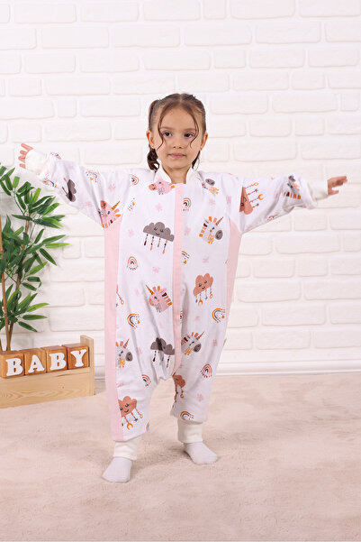 Pambık Kids Bebek ve Çocuk Uzun Kollu Uyku Tulumu Organik %100 Pamuk (Pazen) ...