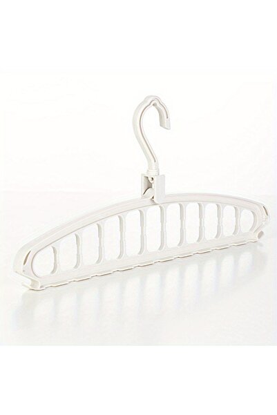 Choice حامل ملابس قابل للطي متعدد الفتحات باللون الأبيض، رف تخزين غير قابل لل...