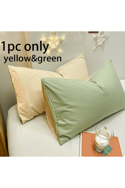 Choice 480*740 مم، أصفر، قطعة واحدة، أغطية وسائد ملونة من القطن بنسبة 100%، ف...