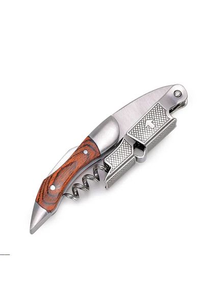 Choice 1 Pieces Size 5 Professional Waiters Corkscrew,wine Key With Ergonomic Wood Grip, Beer Bottle Opener
