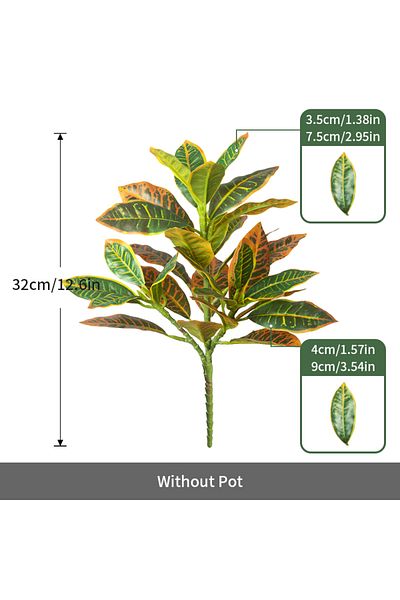 Choice 32cm-35Leaves 24-41cm Artificial Plants Fake Ficus Tree Tropical Banyan Tree Small Plants Branch Pla