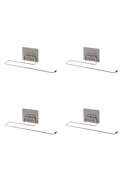 Choice Pack Of 4 1/4 Of The Kitchen Wall Hanging Paper Towel Rack, Perforation-free Dish Cloth, Plastic Wra