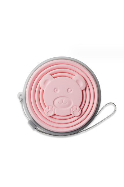 Choice 320ml pink 180/320ML Silicone Collapsible Travelling Cups Reusable & Portable Drinking Cup with Lids