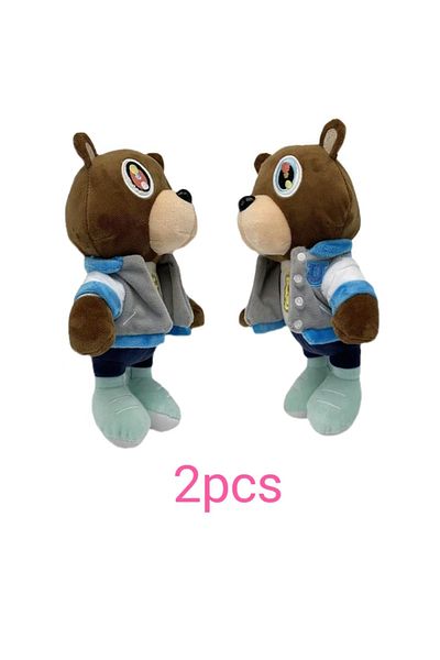 Choice 11cm-30cm FireBrick 26cm Kawaii Kanye Teddy Bear Plush Toy Kanye West Graduation Soft Fill Home Room