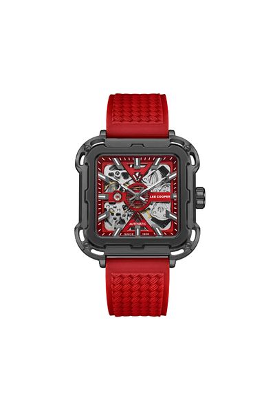 Lee Cooper Men Automatic Red Dial Watch - LC08072.688