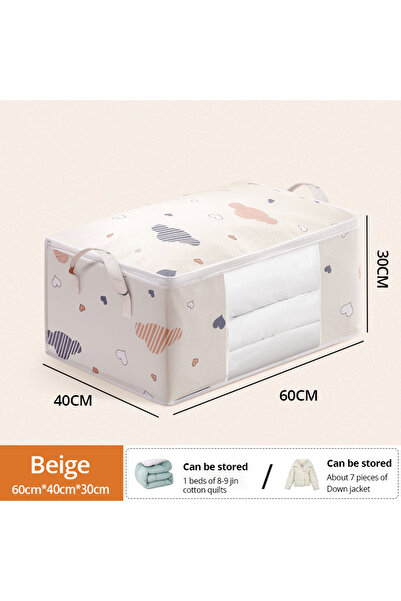 Choice 1 قطعة بيج 1 قطعة حقيبة تنظيم تخزين الملابس ذات السعة الكبيرة مع مقبض ...