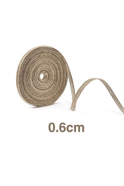 Choice لفافة الخيش 0.6 سم × 10 متر، لفافة شريط الخيش من الجوت 10 متر، حبل كتا...