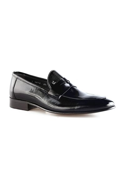 Fosco 8012 Black Patent Leather Men's Daily Classic Leather Shoes