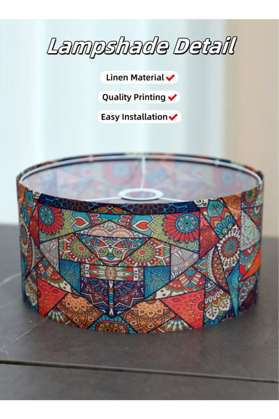 X SPRING National print floor lamp with Remote Control & 3-Color LED Light - Adjustable Lamp for Living Room