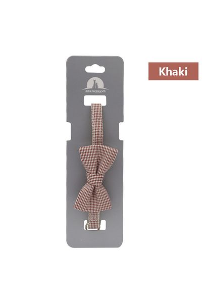 Choice Khaki Dog Bow Collar Set - Adjustable Mixed Colors For Large Breeds - Perfect For Spring/Summer & In