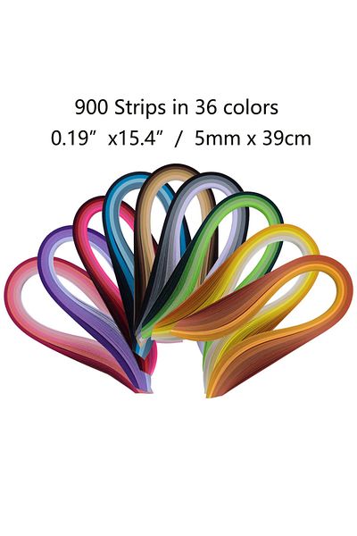 Choice 5mm x 39cm 900 Strips Quilling Paper Set 39cm Mixed Color DIY Decoration Gift Gradient Craft Paper 3