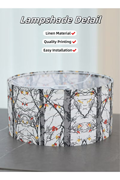 X SPRING Nature print floor lamp with Remote Control & 3-Color LED Light - Adjustable Lamp for Living Room