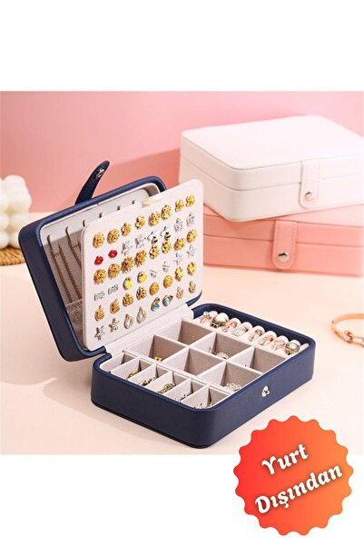 Buldug Portable Leather Jewelry Storage Box - Small and Stylish Organization ...