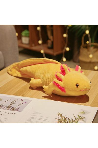 Choice 45cm Yellow 45cm Kawaii Colorful Newt Plush Toy Stuffed Cute Axolotl Salamander Fuzzy Plush Fish App