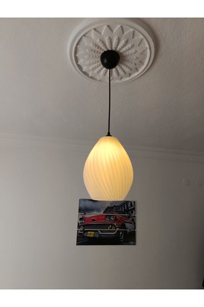 laaysa Laaysa 3D Design Spiral Bohemian White Pendant Lamp Chandelier Modern Design Bedroom Living Room Dining Room