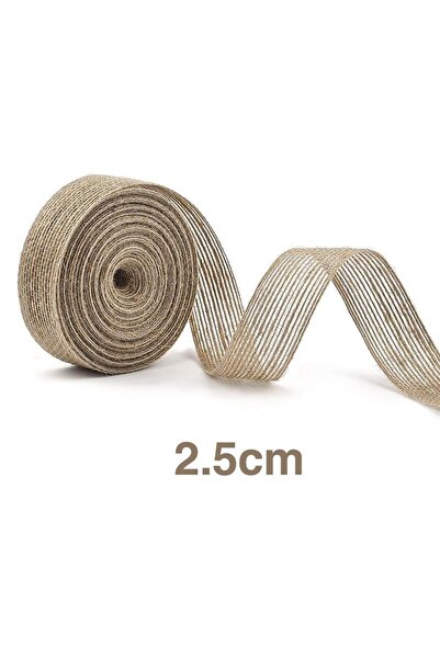 Choice لفافة الخيش 2.5 سم × 10 متر، شريط خيش الجوت 10 متر، حبل كتان أصفر، قوس...