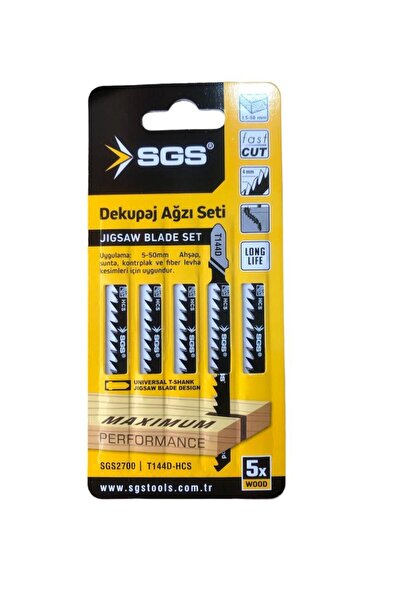 SGS 2700 DEKUPAJ AĞZI SETİ 5'Lİ T144D-HCS