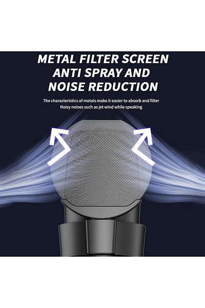 fulina Condenser Microphone, USB Computer Gaming Mic Plug & Play, RGB Light, Pop Filter,  for/PC/PS4/ PS5