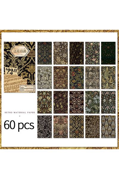 Choice E 60pcs/boxed Vintage Literature and Art hand tent DIY decorative foundation paper hand made Scrapb.